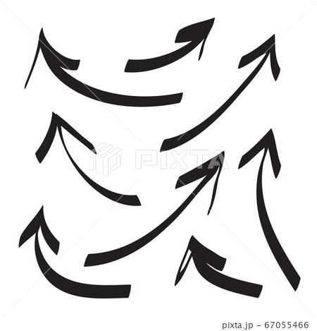 Arrows icons vector hand drawn editable set Arrows icons vector hand drawn editable set 67055466