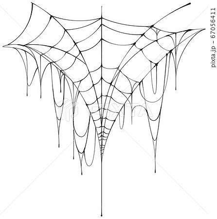 Halloween big scary black spider web hang on white background Halloween big scary black spider web hang on white background 67056411