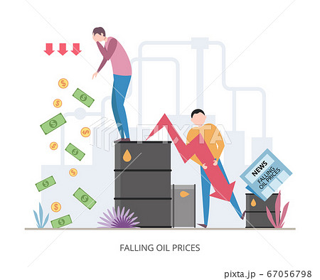 Falling Oil Prices concept 67056798