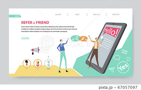 Refer a Friend, creative website template Refer a Friend, creative website template 67057097