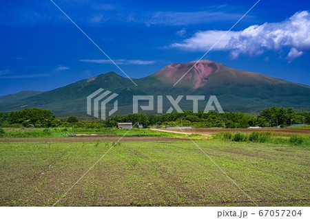 長野県・軽井沢町 発地から見る初夏の浅間山 長野県・軽井沢町 発地から見る初夏の浅間山 67057204