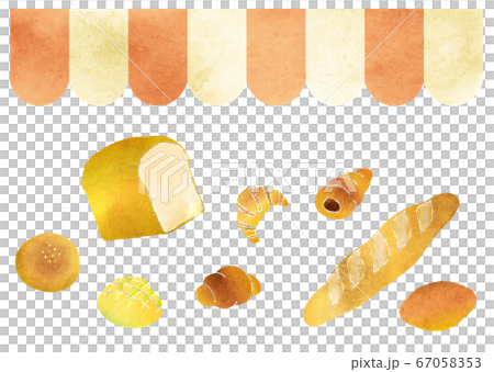 Bakery Various Kinds Of Bread Material Stock Illustration