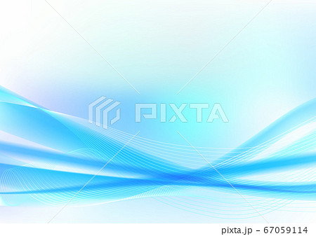 青色の幾何学模様抽象背景波形素材 67059114