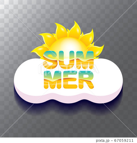 vector summer sale modern design template web banner or poster. Summer sale label with typographic text on transparent background 67059211