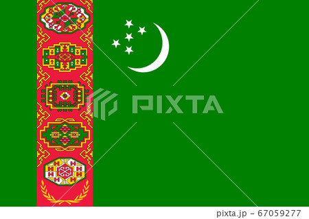 国旗　トルクメニスタン