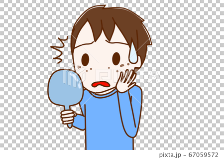 A boy who is shocked by stains A boy who is shocked by stains 67059572