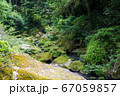 渓谷の中を流れる川 67059857