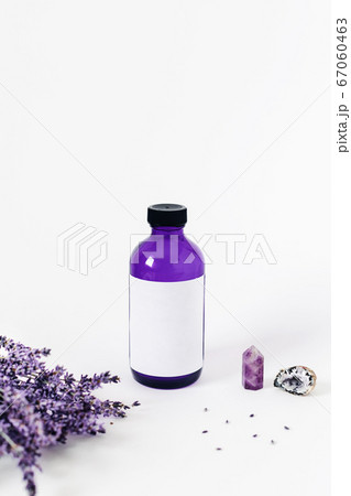 Picture with flowers and bottle.の写真素材 [67060463] - PIXTA