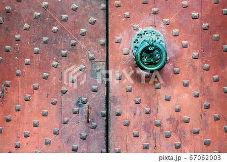 Old church door handle detail shot 67062003