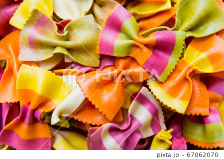 Traditional handmade italian farfalle pastas close Traditional handmade italian farfalle pastas close 67062070