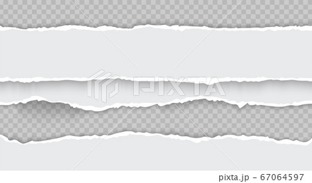 Torn paper with ripped edges realistic vector illustration 67064597