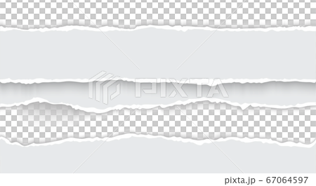 Torn paper with ripped edges realistic vector illustration 67064597