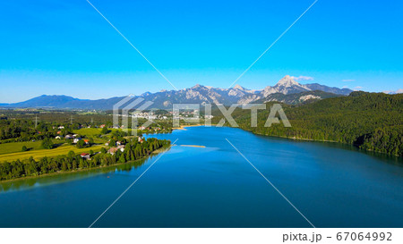 Lake Weissensee in Bavaria - beautiful small lake in the Allgau district 67064992