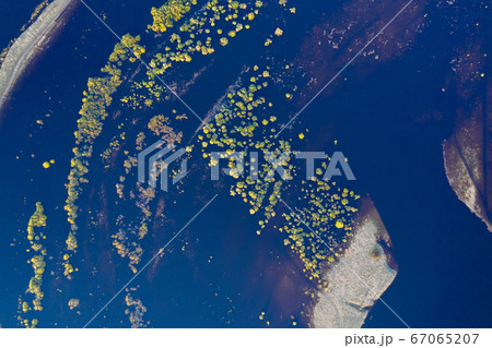 Scenic aerial view of high water in spring time Scenic aerial view of high water in spring time 67065207