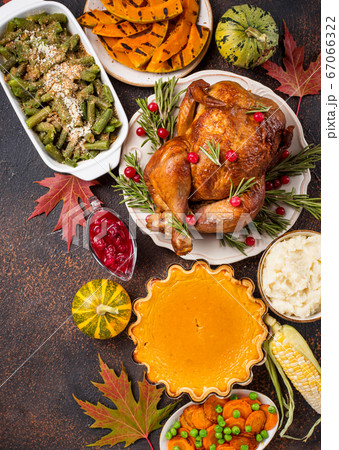 Thanksgiving Day traditional festive dinner 67066322