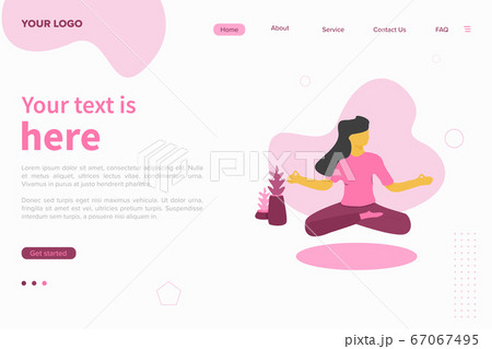 Concept illustration for yoga, meditation, relax, recreation, healthy lifestyle. Concept illustration for yoga, meditation, relax, recreation, healthy lifestyle. 67067495