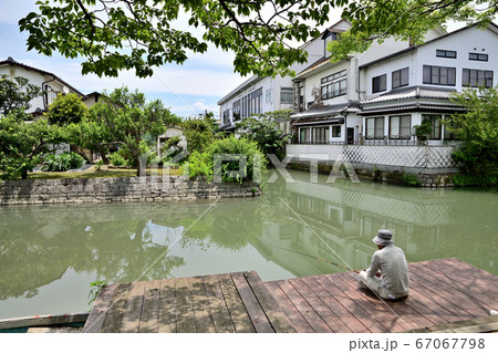柳川市 掘割のある風景 柳川市 掘割のある風景 67067798