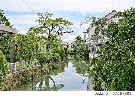 柳川市 掘割のある風景 柳川市 掘割のある風景 67067803