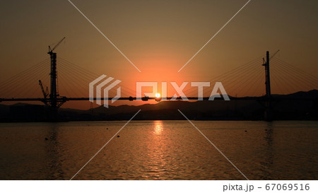 (仮)気仙沼湾横断橋の夕方 (仮)気仙沼湾横断橋の夕方 67069516