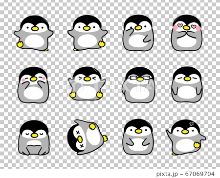 Penguins icon cute set illustration material 67069704