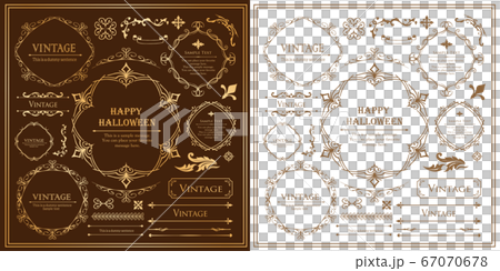 Halloween frame material, October, antique decoration, vintage pattern, plant ivy Halloween frame material, October, antique decoration, vintage pattern, plant ivy 67070678