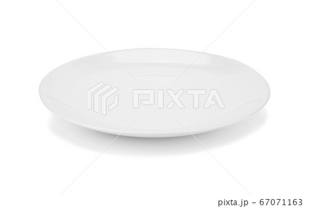 white plate isolated on white background. 67071163