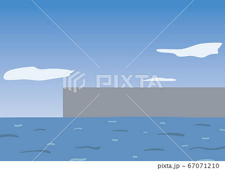 防波堤のイラスト素材