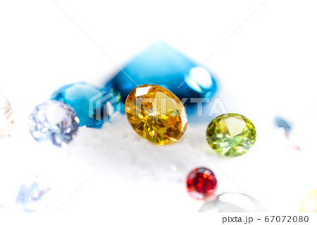 .amethyst diamonds on the white background 67072080