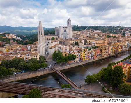Aerial view of Girona, Spain Aerial view of Girona, Spain 67072804