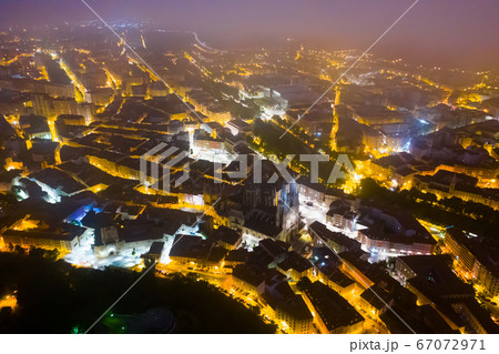 Aerial view of night Burgos Aerial view of night Burgos 67072971