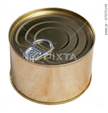 Silver tin can closeup 67075149
