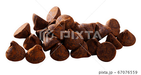 Dessert truffles sprinkled with cocoa Dessert truffles sprinkled with cocoa 67076559