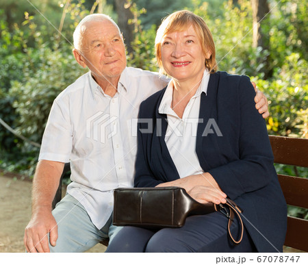Happy senior man and woman Happy senior man and woman 67078747