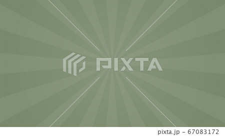 ビンテージ くすみカラー 集中線 背景 / 濃い グリーン カーキ 67083172
