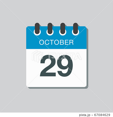 Calendar icon day 29 October, template icon date Calendar icon day 29 October, template icon date 67084629