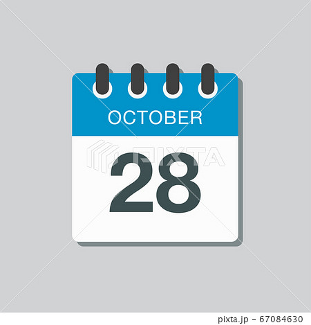 Calendar icon day 28 October, template icon date Calendar icon day 28 October, template icon date 67084630