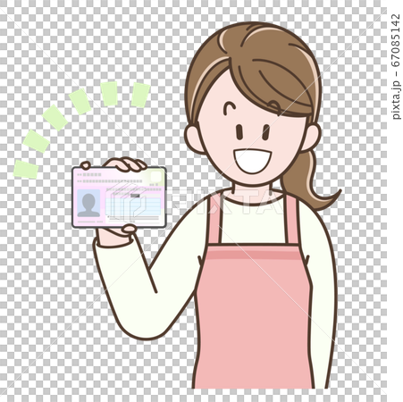 一位家庭主婦與我的號碼卡的插圖 67085142