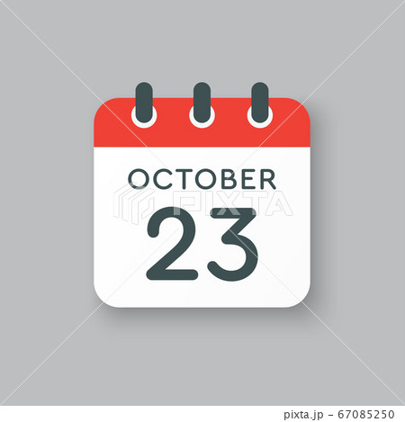 Calendar icon day 23 October, template icon date Calendar icon day 23 October, template icon date 67085250