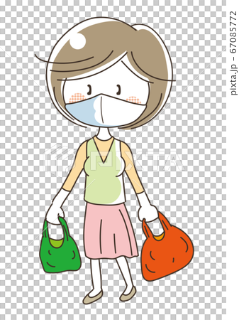Mask women using eco-bags/my-bags 67085772