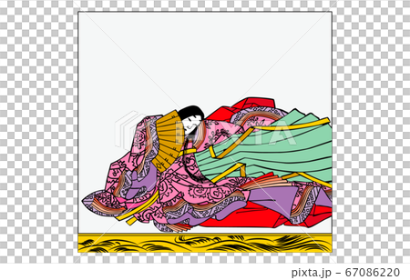 今様百人一首吾妻錦枠あり歌仙絵90殷富門院大輔 67086220