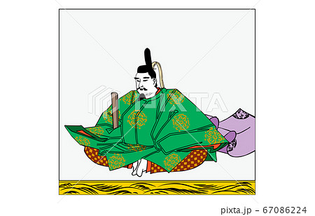 今様百人一首吾妻錦枠あり歌仙絵94参議雅経 67086224