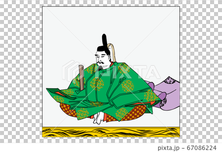 今様百人一首吾妻錦枠あり歌仙絵94参議雅経 67086224