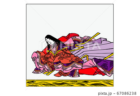 今様百人一首吾妻錦枠あり歌仙絵80待賢門院堀河 今様百人一首吾妻錦枠あり歌仙絵80待賢門院堀河 67086238
