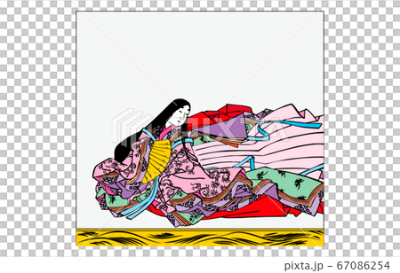 今様百人一首吾妻錦枠あり歌仙絵58大弐三位 67086254