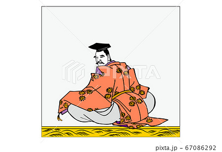 今様百人一首吾妻錦枠あり歌仙絵34藤原興風 今様百人一首吾妻錦枠あり歌仙絵34藤原興風 67086292