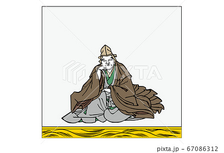 今様百人一首吾妻錦枠あり歌仙絵10蝉丸 67086312