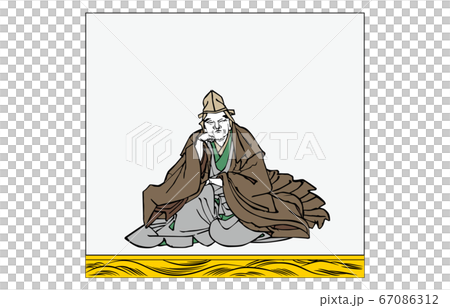 今様百人一首吾妻錦枠あり歌仙絵10蝉丸 67086312