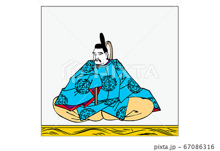 今様百人一首吾妻錦枠あり歌仙絵14河原左大臣 今様百人一首吾妻錦枠あり歌仙絵14河原左大臣 67086316