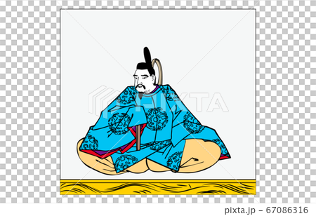 今様百人一首吾妻錦枠あり歌仙絵14河原左大臣 今様百人一首吾妻錦枠あり歌仙絵14河原左大臣 67086316