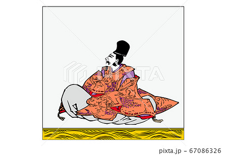 今様百人一首吾妻錦枠あり歌仙絵7安倍仲麿 67086326